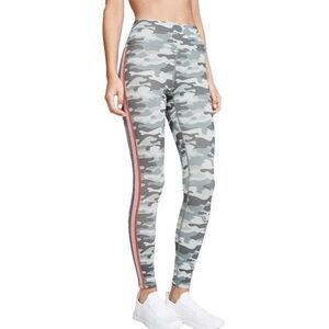 Spiritual Gangster Camo Print Glitter Striped Leggings - Size Medium - NWT